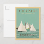vintage Chicago Postkarte (Vorne/Hinten)