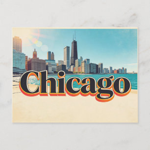 Vintage-Chicago-Reisepostkarte Postkarte