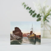 Vintage Chicago River Elevators 1900 Postkarte (Stehend Vorderseite)