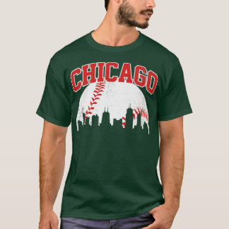 Vintage Chicago Skyline City Gameday Retro Vintag T-Shirt
