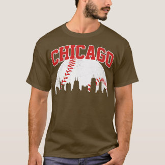 Vintage Chicago Skyline City Gameday Retro Vintag T-Shirt