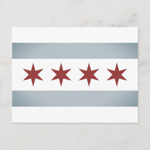 Vintage Chicago-Stadtflagge benutzerdefinierte Pos Postkarte