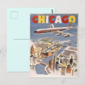 Vintage Chicago Travel Postcard Postkarte (Vorne/Hinten)