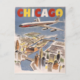 Vintage Chicago Travel Postcard Postkarte