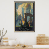 Vintage Chicago Travel Posters 24 x 36 Poster (Küche)