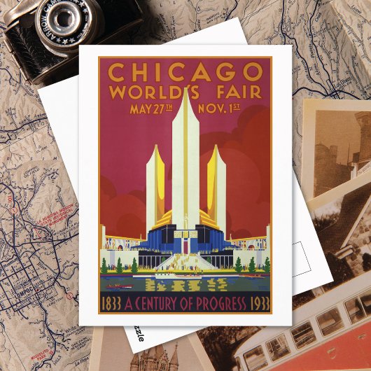Vintage Chicago World-Messe Postkarte