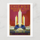 Vintage Chicago World-Messe Postkarte (Vorderseite)