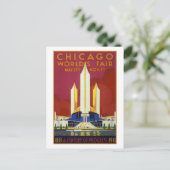Vintage Chicago World-Messe Postkarte (Stehend Vorderseite)