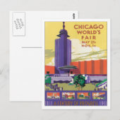 Vintage Chicago World's Fair USA Postcard Postkarte (Vorne/Hinten)