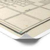 Vintage Chicagoer Eisenbahnkarte (1893) Poster (Ecke)