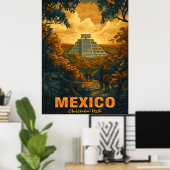 Vintage Chichen Itza, Mexiko Poster (Heimbüro)