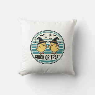 Vintage Chick Or Treat Halloween Küken Design_1 Kissen