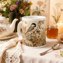 Vintage Chickadee Cottagecore Waldvogel