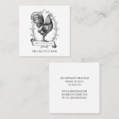 Vintage Chicken Banner Farm Square Visitenkarte (Vorne/Hinten)