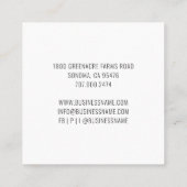 Vintage Chicken Banner Farm Square Visitenkarte (Rückseite)