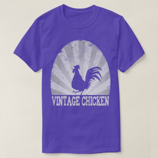 Vintage Chicken Design grey Triblend T-Shirt (Design vorne)