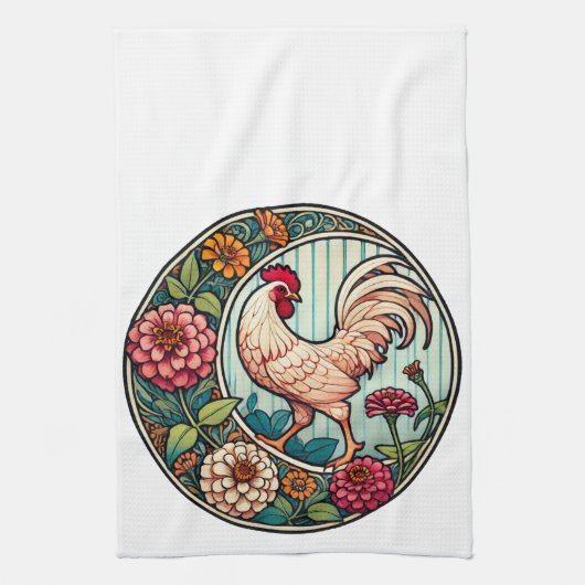 Vintage Chicken Geschirrtuch (Vertikal)