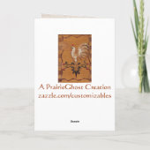 Vintage Chicken Grußkarte Karte (Rückseite)