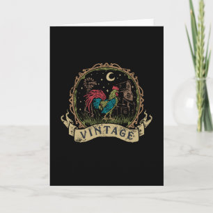 Vintage Chicken Karte