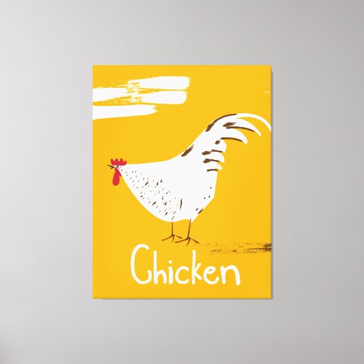 Vintage Chicken Leinwanddruck (Vorderseite)