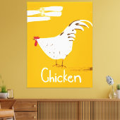Vintage Chicken Leinwanddruck (Insitu (Wohnzimmer))