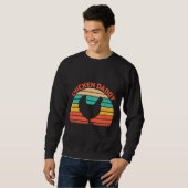 Vintage Chicken Lover Farmer Retro Sweatshirt (Vorne ganz)