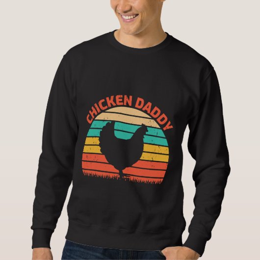 Vintage Chicken Lover Farmer Retro Sweatshirt (Vorderseite)