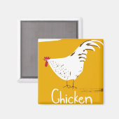 Vintage Chicken Magnet (Vorderseite/Rückseite)