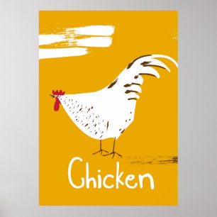 Vintage Chicken Poster