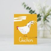 Vintage Chicken Postkarte (Stehend Vorderseite)