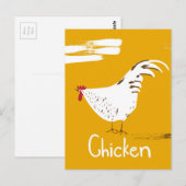 Vintage Chicken Postkarte (Vorne/Hinten)