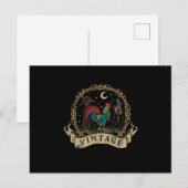 Vintage Chicken Postkarte (Vorne/Hinten)