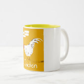 Vintage Chicken Zweifarbige Tasse (VorderseiteRechts)