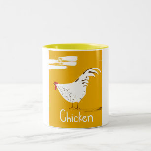 Vintage Chicken Zweifarbige Tasse