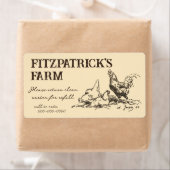 Vintage Chickens Family Egg Farm Carton Label (Insitu)