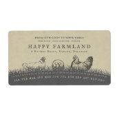 Vintage Chickens Grass Field Rustic Farm Fresh Egg (Vorne)