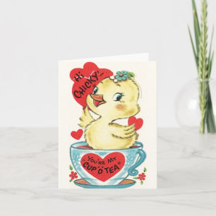 Vintage "Chicky" Valentinstagskarte Karte