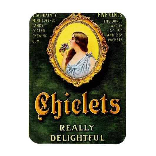Vintage Chiclets-Werbung Magnet (Vertikal)