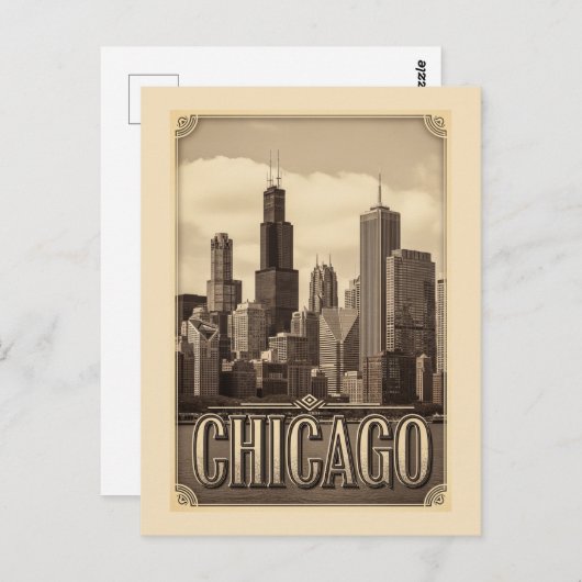 Vintage Chicopstadt Postkarte (Vorne/Hinten)