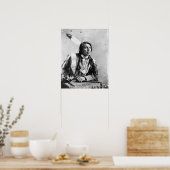 Vintage Chief Red Shirt Native American Photograph Poster (Küche)