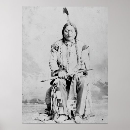 Vintage Chief Sitting Bull Native American Poster (Vorne)