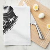 Vintage Chihuahua Cowboy Engraving Style Western D Geschirrtuch (Viertel Falte)