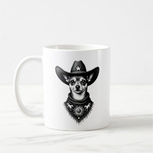 Vintage-Chihuahua-Cowboy-Stil-Western-D Kaffeetasse