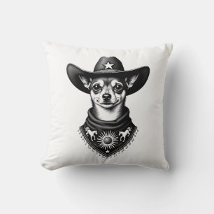 Vintage-Chihuahua-Cowboy-Stil-Western-D Kissen