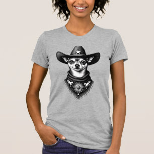 Vintage-Chihuahua-Cowboy-Stil-Western-D T-Shirt