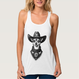 Vintage-Chihuahua-Cowboy-Stil-Western-D Tank Top