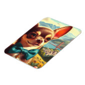 Vintage Chihuahua-Malerei Magnet (Linke Seite)