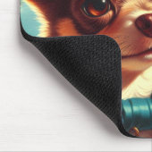 Vintage Chihuahua-Malerei Mousepad (Ecke)