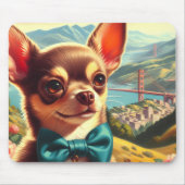 Vintage Chihuahua-Malerei Mousepad (Vorne)