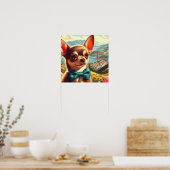 Vintage Chihuahua-Malerei Poster (Küche)
